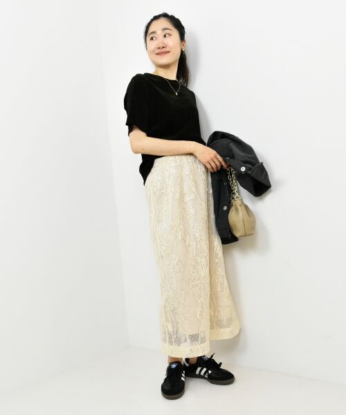 le.coeur blanc / ルクールブラン ロング・マキシ丈スカート | TORRAZZO DONNAスパンコールスカート | 詳細13