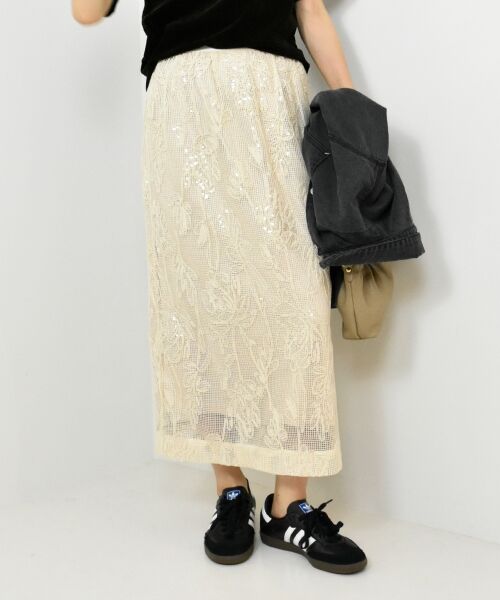 le.coeur blanc / ルクールブラン ロング・マキシ丈スカート | TORRAZZO DONNAスパンコールスカート | 詳細14