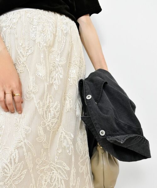 le.coeur blanc / ルクールブラン ロング・マキシ丈スカート | TORRAZZO DONNAスパンコールスカート | 詳細19