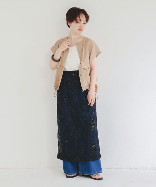 le.coeur blanc / ルクールブラン ロング・マキシ丈スカート | TORRAZZO DONNAスパンコールスカート | 詳細7