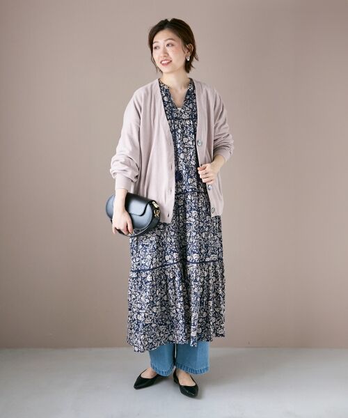 le.coeur blanc / ルクールブラン ロング・マキシ丈ワンピース | 《手洗い可能》Fanaka別注フラワー×ストライプワンピース | 詳細16