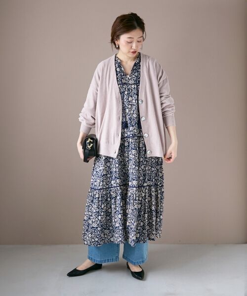 le.coeur blanc / ルクールブラン ロング・マキシ丈ワンピース | 《手洗い可能》Fanaka別注フラワー×ストライプワンピース | 詳細17