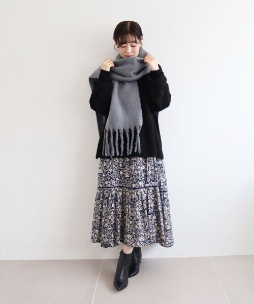 le.coeur blanc / ルクールブラン ロング・マキシ丈ワンピース | 《手洗い可能》Fanaka別注フラワー×ストライプワンピース | 詳細19