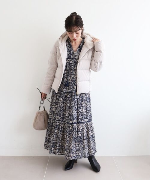 le.coeur blanc / ルクールブラン ロング・マキシ丈ワンピース | 《手洗い可能》Fanaka別注フラワー×ストライプワンピース | 詳細20