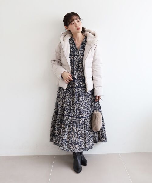 le.coeur blanc / ルクールブラン ロング・マキシ丈ワンピース | 《手洗い可能》Fanaka別注フラワー×ストライプワンピース | 詳細21