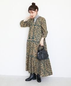 le.coeur blanc / ルクールブラン ロング・マキシ丈ワンピース | 《手洗い可能》Fanaka別注フラワープリントワンピース