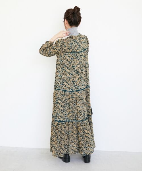le.coeur blanc / ルクールブラン ロング・マキシ丈ワンピース | 《手洗い可能》Fanaka別注フラワープリントワンピース | 詳細11
