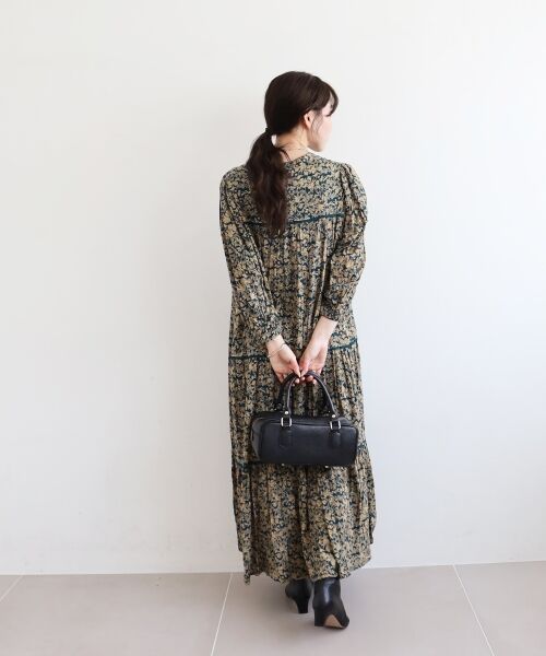 le.coeur blanc / ルクールブラン ロング・マキシ丈ワンピース | 《手洗い可能》Fanaka別注フラワープリントワンピース | 詳細16