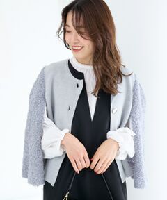 le.coeur blanc / ルクールブラン カーディガン・ボレロ | 《手洗い可能》TORRAZZO DONNA別注 フレアケープニットカーデ