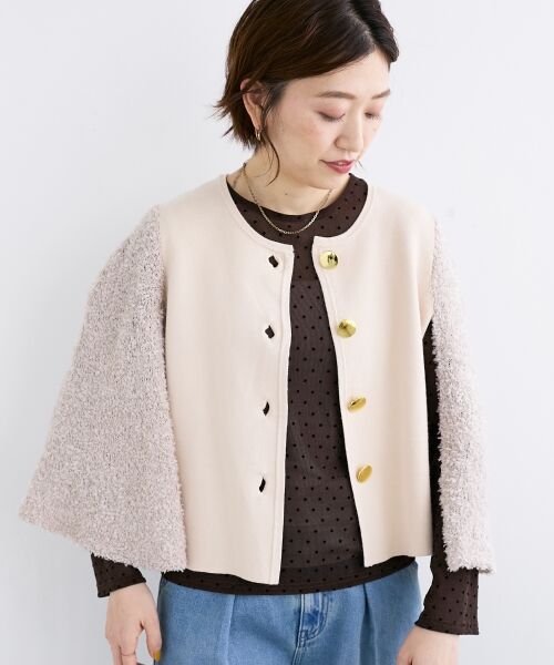 le.coeur blanc / ルクールブラン カーディガン・ボレロ | 《手洗い可能》TORRAZZO DONNA別注 フレアケープニットカーデ | 詳細11