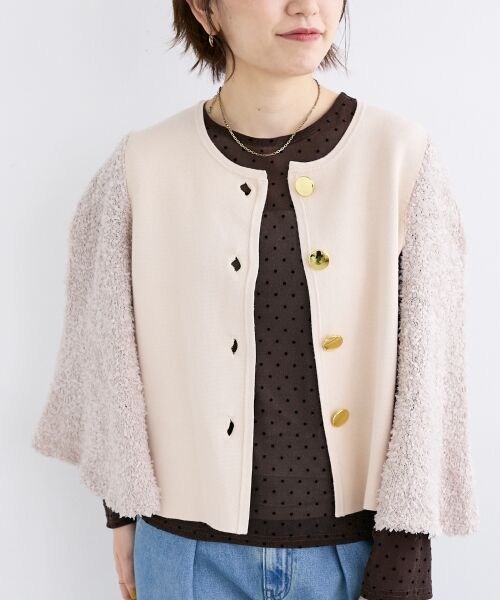 le.coeur blanc / ルクールブラン カーディガン・ボレロ | 《手洗い可能》TORRAZZO DONNA別注 フレアケープニットカーデ | 詳細13