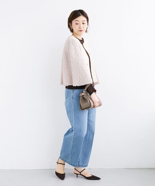 le.coeur blanc / ルクールブラン カーディガン・ボレロ | 《手洗い可能》TORRAZZO DONNA別注 フレアケープニットカーデ | 詳細17