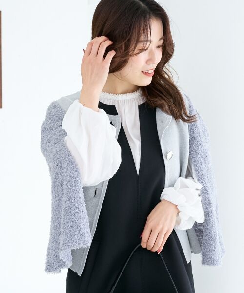 le.coeur blanc / ルクールブラン カーディガン・ボレロ | 《手洗い可能》TORRAZZO DONNA別注 フレアケープニットカーデ | 詳細3