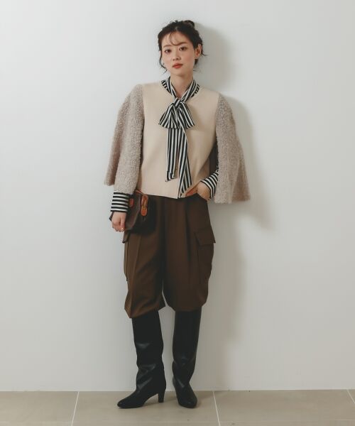 le.coeur blanc / ルクールブラン カーディガン・ボレロ | 《手洗い可能》TORRAZZO DONNA別注 フレアケープニットカーデ | 詳細8