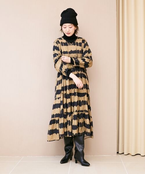 le.coeur blanc / ルクールブラン ロング・マキシ丈ワンピース | 《手洗い可能》Fanakaタイダイプリントワンピース | 詳細3