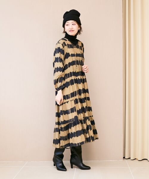 le.coeur blanc / ルクールブラン ロング・マキシ丈ワンピース | 《手洗い可能》Fanakaタイダイプリントワンピース | 詳細4