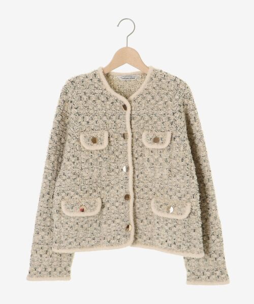 le.coeur blanc / ルクールブラン その他アウター | 《手洗い可能》TORRAZZO DONNAツイードニットジャケット | 詳細1