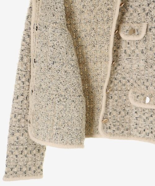 le.coeur blanc / ルクールブラン その他アウター | 《手洗い可能》TORRAZZO DONNAツイードニットジャケット | 詳細14