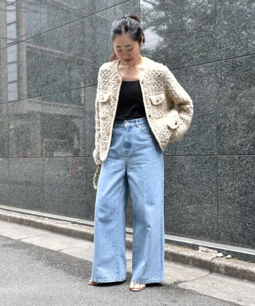 le.coeur blanc / ルクールブラン その他アウター | 《手洗い可能》TORRAZZO DONNAツイードニットジャケット | 詳細7