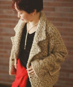 le.coeur blanc / ルクールブラン ピーコート | 《手洗い可能》TORRAZZO DONNAツイードニットPコート