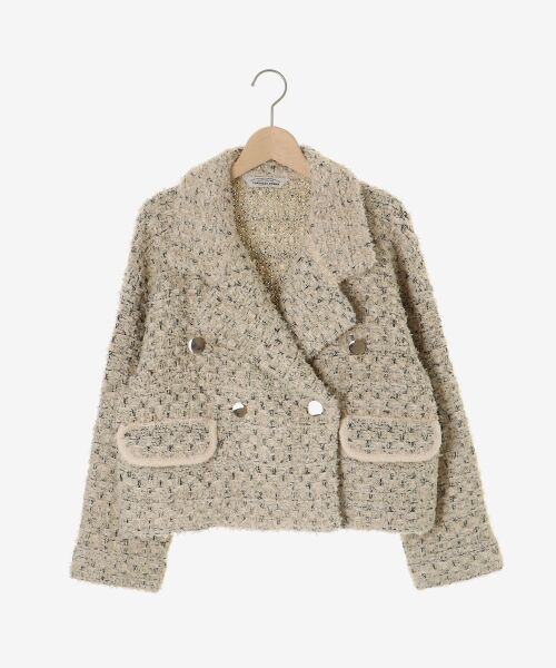 le.coeur blanc / ルクールブラン ピーコート | 《手洗い可能》TORRAZZO DONNAツイードニットPコート | 詳細1