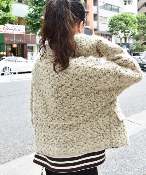 le.coeur blanc / ルクールブラン ピーコート | 《手洗い可能》TORRAZZO DONNAツイードニットPコート | 詳細12