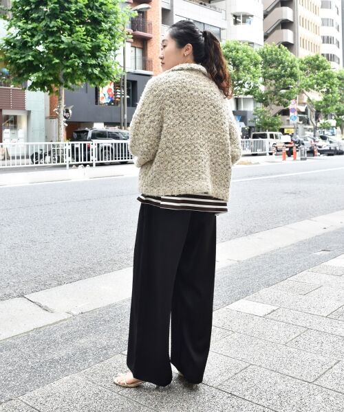 le.coeur blanc / ルクールブラン ピーコート | 《手洗い可能》TORRAZZO DONNAツイードニットPコート | 詳細17