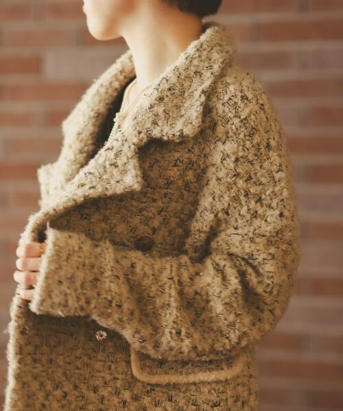 le.coeur blanc / ルクールブラン ピーコート | 《手洗い可能》TORRAZZO DONNAツイードニットPコート | 詳細23