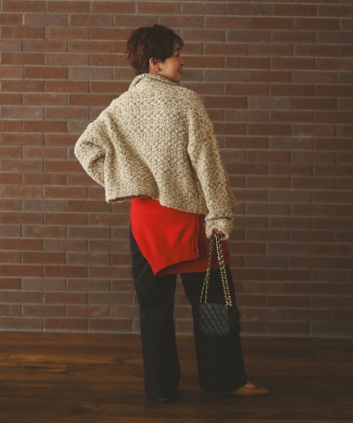 le.coeur blanc / ルクールブラン ピーコート | 《手洗い可能》TORRAZZO DONNAツイードニットPコート | 詳細27