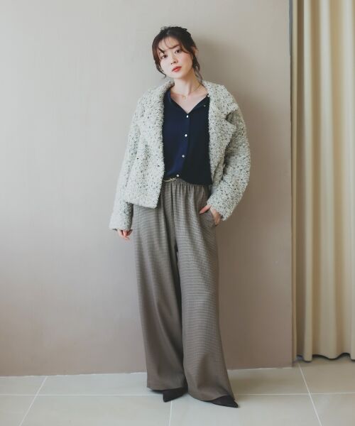 le.coeur blanc / ルクールブラン ピーコート | 《手洗い可能》TORRAZZO DONNAツイードニットPコート | 詳細28