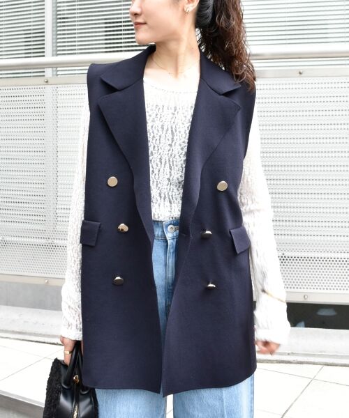 le.coeur blanc / ルクールブラン その他アウター | 《手洗い可能》TORRAZZO DONNAミラノリブニットベスト | 詳細18