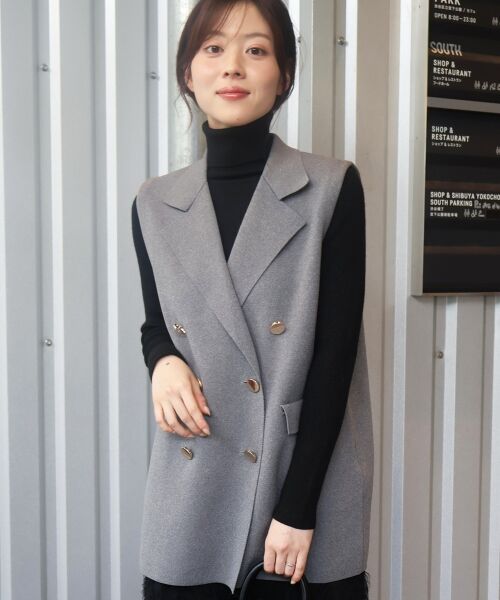 le.coeur blanc / ルクールブラン その他アウター | 《手洗い可能》TORRAZZO DONNAミラノリブニットベスト | 詳細2