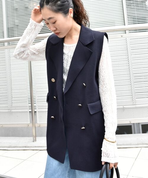 le.coeur blanc / ルクールブラン その他アウター | 《手洗い可能》TORRAZZO DONNAミラノリブニットベスト | 詳細21