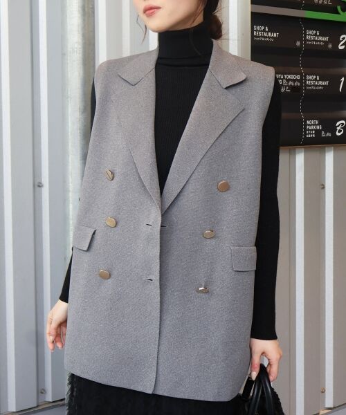 le.coeur blanc / ルクールブラン その他アウター | 《手洗い可能》TORRAZZO DONNAミラノリブニットベスト | 詳細7