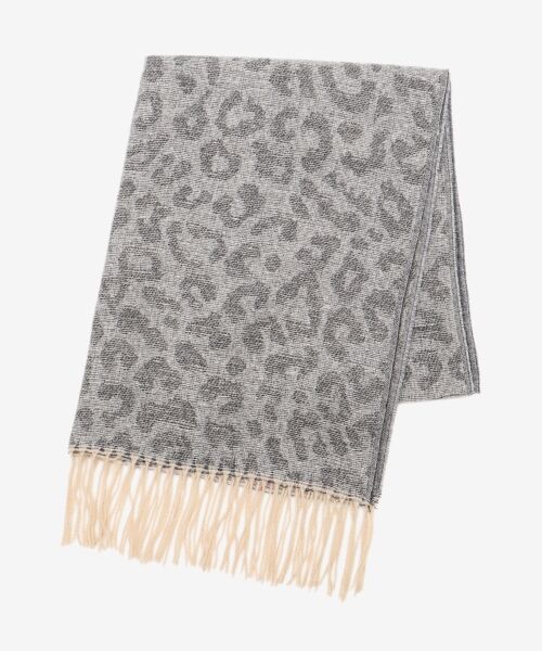 le.coeur blanc / ルクールブラン マフラー・ショール・スヌード・ストール | レオパード＆ヘリンボーン柄ストール | 詳細4