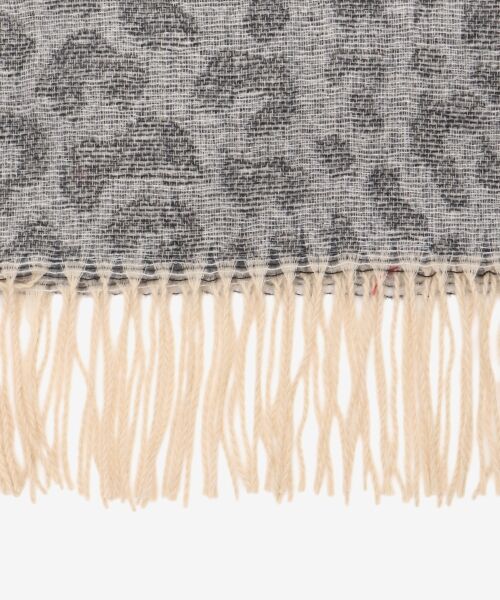 le.coeur blanc / ルクールブラン マフラー・ショール・スヌード・ストール | レオパード＆ヘリンボーン柄ストール | 詳細9