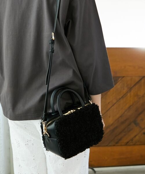 le.coeur blanc / ルクールブラン ボストンバッグ | ボアコンビ2WAYミニボストン | 詳細10