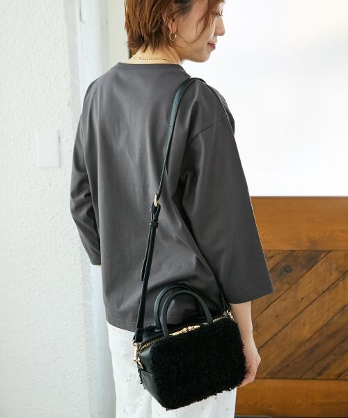 le.coeur blanc / ルクールブラン ボストンバッグ | ボアコンビ2WAYミニボストン | 詳細11