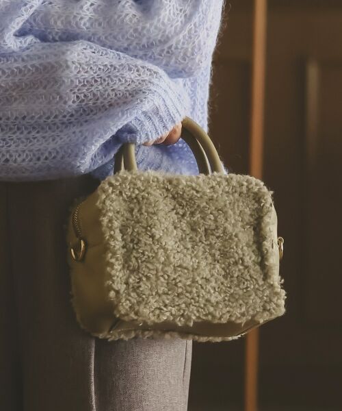 le.coeur blanc / ルクールブラン ボストンバッグ | ボアコンビ2WAYミニボストン | 詳細6