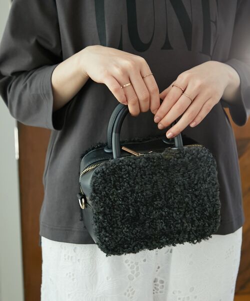 le.coeur blanc / ルクールブラン ボストンバッグ | ボアコンビ2WAYミニボストン | 詳細8