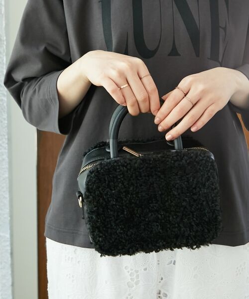 le.coeur blanc / ルクールブラン ボストンバッグ | ボアコンビ2WAYミニボストン | 詳細9