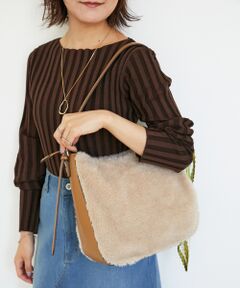 le.coeur blanc / ルクールブラン トートバッグ | ボアコンビワンショルダーバッグ