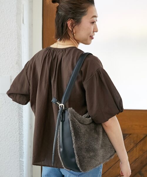 le.coeur blanc / ルクールブラン トートバッグ | ボアコンビワンショルダーバッグ | 詳細3