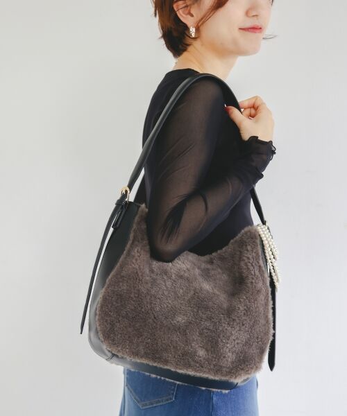 le.coeur blanc / ルクールブラン トートバッグ | ボアコンビワンショルダーバッグ | 詳細5