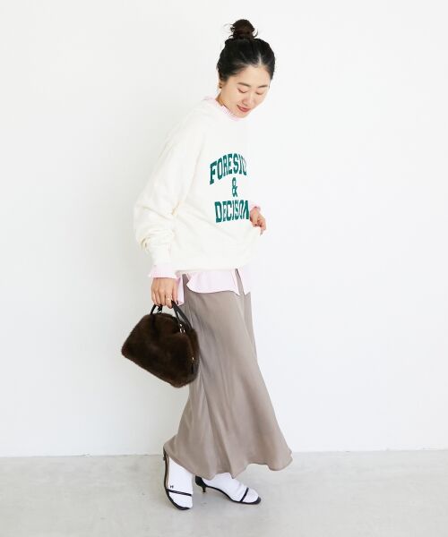 le.coeur blanc / ルクールブラン ロング・マキシ丈スカート | 《手洗い可能》キュプラフィブリルナロースカート | 詳細12