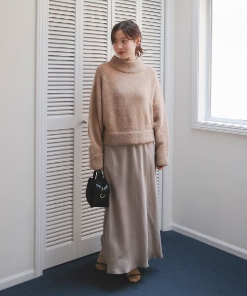 le.coeur blanc / ルクールブラン ロング・マキシ丈スカート | 《手洗い可能》キュプラフィブリルナロースカート | 詳細17