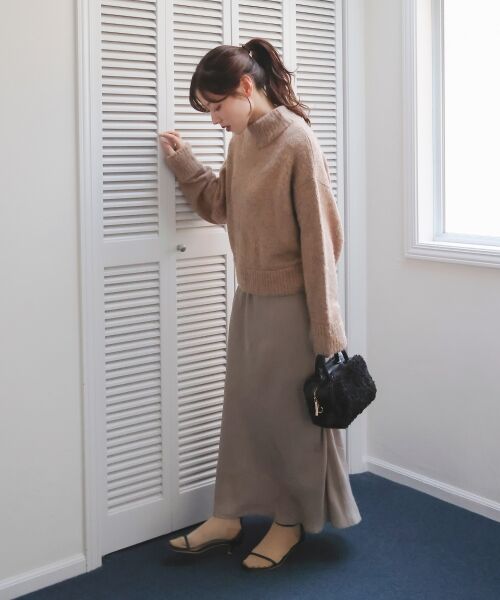 le.coeur blanc / ルクールブラン ロング・マキシ丈スカート | 《手洗い可能》キュプラフィブリルナロースカート | 詳細18