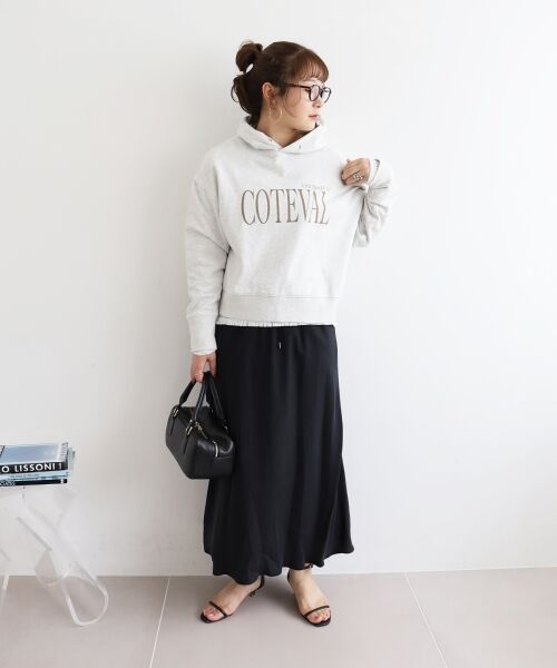 le.coeur blanc / ルクールブラン ロング・マキシ丈スカート | 《手洗い可能》キュプラフィブリルナロースカート | 詳細24