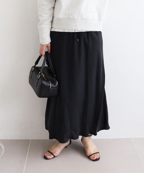 le.coeur blanc / ルクールブラン ロング・マキシ丈スカート | 《手洗い可能》キュプラフィブリルナロースカート | 詳細26