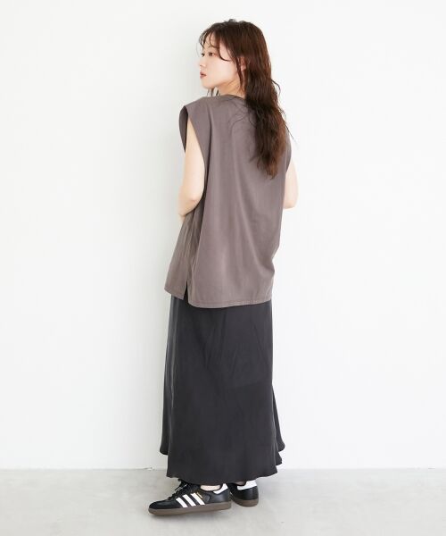 le.coeur blanc / ルクールブラン ロング・マキシ丈スカート | 《手洗い可能》キュプラフィブリルナロースカート | 詳細4